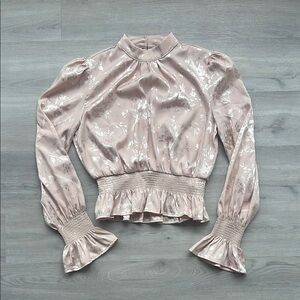 Elegant Pink Floral Blouse